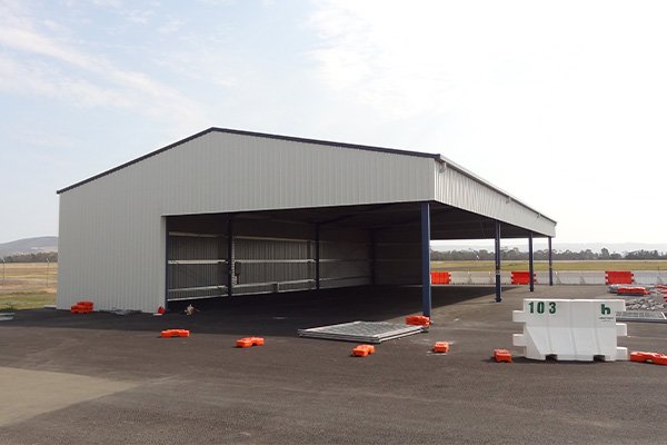 custom airport hanger shed cambridge
