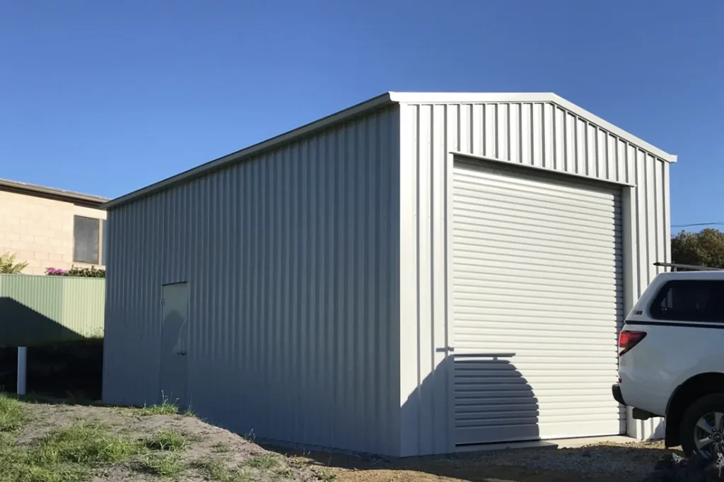 single boat shed salt water river near hobart