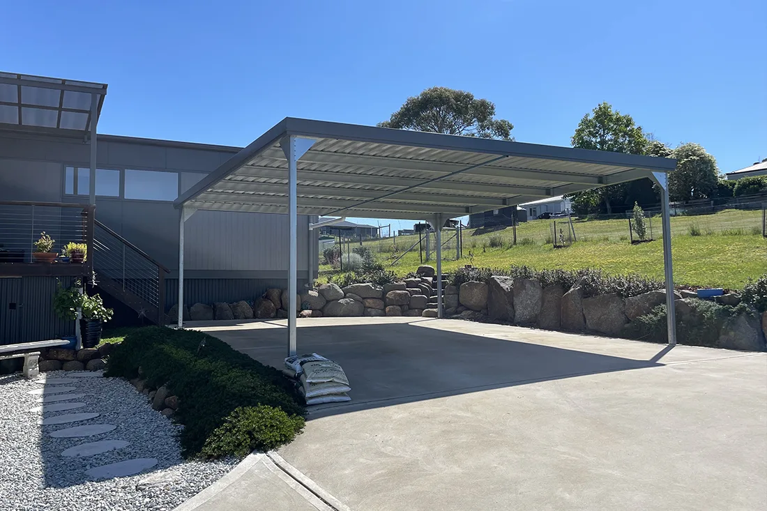 skillion car port shed acton park